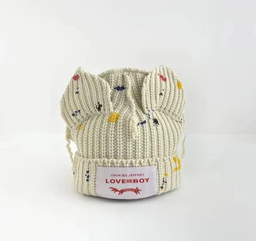 Шапка повязка ушки на уши аниме теплая шапка кошачья кошки молочный One size