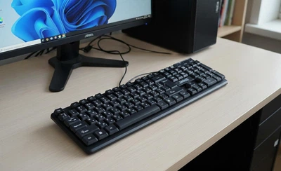 Проводная клавиатура для компьютера от USB JEDEL K19 Black