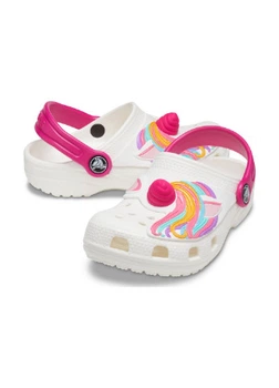 Кроксы детские Crocs Kids Clog Classic I AM Unicorn White 30