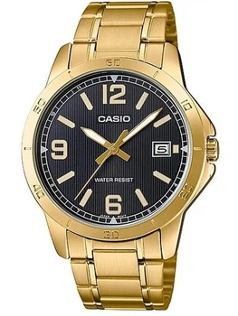Мужские часы Casio MTP-V004G-1B черные 30 м