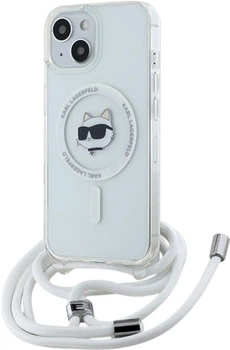 Etui Plecki Karl Lagerfeld IML Choupette Head & Cord Magsafe do Apple iPhone 14/13/15 Transparent (KLHMP14SHCCHNT)