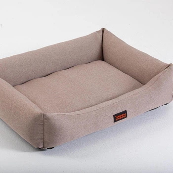 Лежак для собак та котів Happy Peppy Sofa Рогожка 45х30 см Бежевий