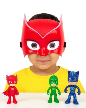 Игровой набор PJ Masks «Герои в масках» Маска Алетт красная со светом + 3 фигурки героев 10 см