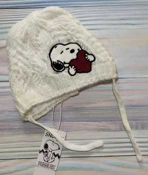 Дитяча шапка для дівчинки Original Marines 42 Молочна, Snoppy