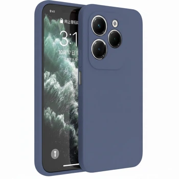 Чохол Fiji Full Soft Premium для Infinix Hot 40 Pro (X6837) протиударний бампер з мікрофіброю Dark Blue