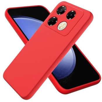 Чехол Fiji Full Soft Premium для Infinix Note 40 Pro (X6850) противоударный бампер с микрофиброй Red