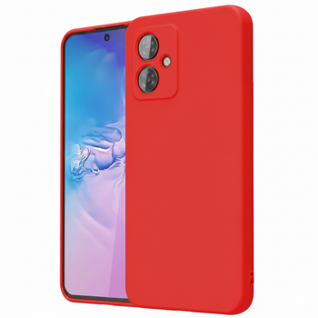Чехол Fiji Full Soft Premium для Motorola G54 / G54 Power противоударный бампер с микрофиброй Red