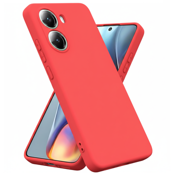 Чехол Fiji Full Soft Premium для Poco X7 Pro противоударный бампер с микрофиброй Red
