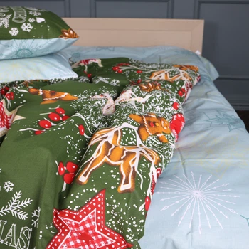 Простынь MirSon Бязь 17-0881 Holiday Star green 220 х 240 см (2200012196465)