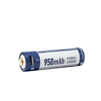 Аккумулятор Keeppower P1495U 14500 3.6V 950mAh microUSB Синий с белым