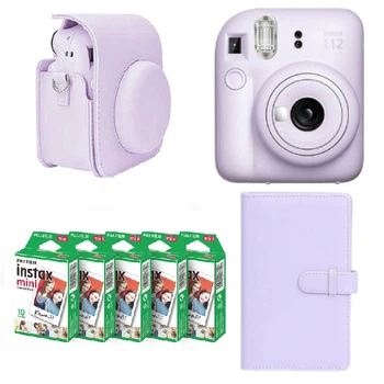 Набор камера моментальной печати Fujifilm Instax Mini 12 Purple + чехол + фотопленка 50 шт + фотоальбом 108