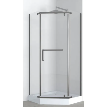 Душевая кабина с низким поддоном Mixxus LINES SCT01-90x90x198-TR GRAPHITE прозрачное стекло 6мм (MI6914)