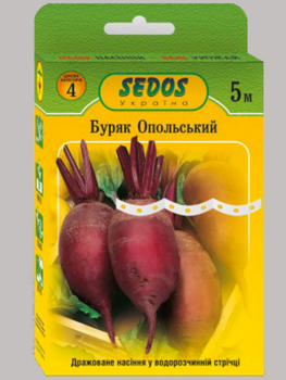 Буряк "Опольський" ТМ "SEDOS" на стрічці 5 м. (150 насінин)