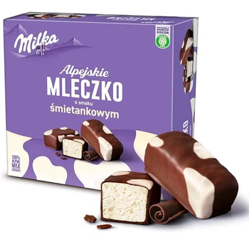 Цукерки Пташине молоко Milka Alpejskie Mleczko (вершковий смак) 330 г
