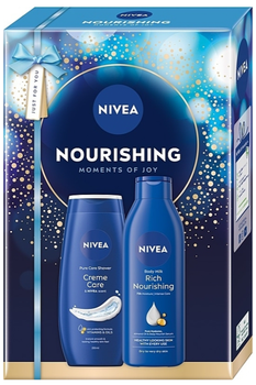 Zestaw kosmetyków do pielęgnacji ciała Nivea Nourishing Żel pod prysznic 250 ml + Mleczko do ciała 250 ml (9005800394152)