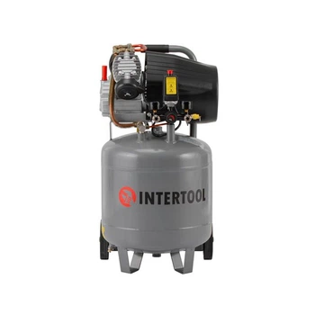 Компрессор 80 л, вертикальный, 2.2 кВт, 220 В, 8 атм, 354 л/мин, 2 цилиндра INTERTOOL PT-0018