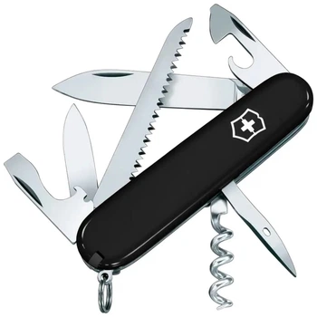 Ніж складаний, мультитул Victorinox Camper (91мм, 13 функцій), чорний 1.3613.3