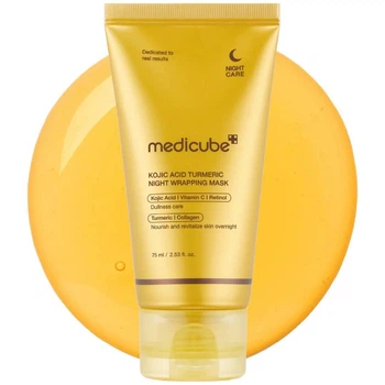 Ночная маска Medicube Kojic Acid Turmeric Night Wrapping Mask с койевой кислотой и куркумой 75 мл (8800289474859)