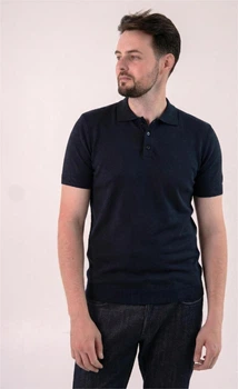 Темно-синя футболка поло чоловіча CLASSIC 95/5 L (822-88 l)