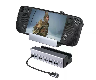 Металлическая док-станция ERA 6 в 1 для Steam Deck 1000Mbps 100W, для игровой консоли Asus Rog Ally HDMI 4k60Hz