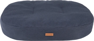 Матрац для собак Amiplay Montana овальний M 61 x 52 x 9 см Чорний (5907563273894)