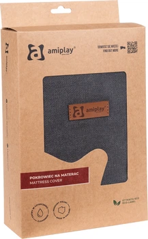 Pokrowiec na materac Amiplay Moni M 61 x 52 x 9 cm Grafitowy (5907563304765)