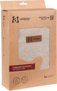 Pokrowiec na materac Amiplay Moni M 61 x 52 x 9 cm Beżowy (5907563304727)