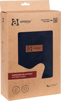 Pokrowiec na materac Amiplay Moni M 61 x 52 x 9 cm Granatowy (5907563304741)
