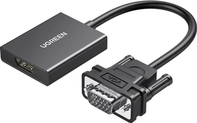 Конвертер Ugreen VGA to HDMI Adapter 0.15 м Black (CM513)