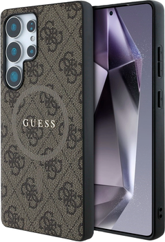 Панель Guess Fixed Glitter Big 4G Metal для Samsung Galaxy S25 Ultra Brown (3666339441722)