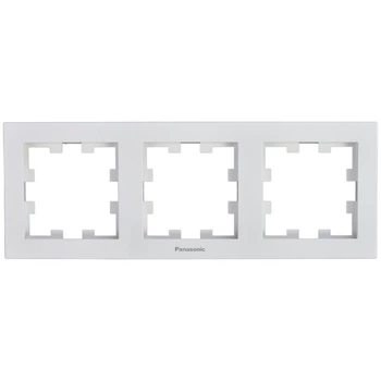 Рамка трехместная горизонтальная Karre Plus 55 ABS белая [WDTF08032WH-UA1] Panasonic