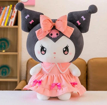 М'яка іграшка Куромі від Hello Kitty плюшева для дітей у рожевій сукні 40 см аніме персонаж (578737)