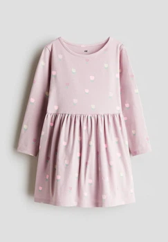 Дитяча бавовняна сукня для дівчинки H&M 92 см Бузкова (25120309A)