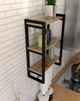 Настенная кухонная полка в стиле лофт EcoLoft Риали DSP-1298-1 Дуб Аппалачи