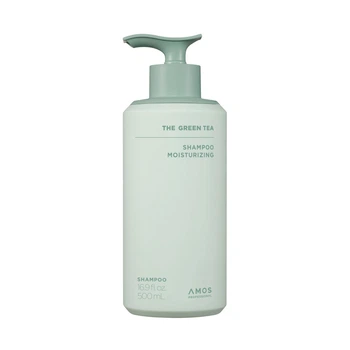 Зволожувальний шампунь для тонкого волосся AMOS Professional The Green Tea Shampoo Moisturizing, 500 мл