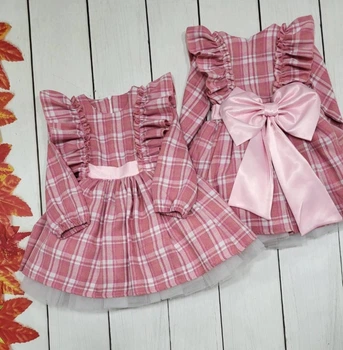 Сукня святкова Rozzi Girls 128 см клітинка, рожевий