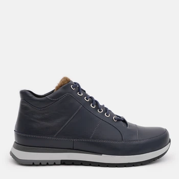 Мужские зимние ботинки низкие Prime Shoes 600 Blue Leather 16-600-30211 44 29 см Синие (PS_2000000000299)