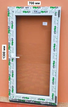 Окно Steko 700х1300 мм на 2-стекла+аргон, правое