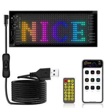 Гибкая LED панель для автомобиля 7*17.3см см Глаза дьявола, Светодиодная Лед табличка на стекло USB