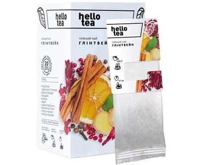 Чай Maribell Hello Tea пряний "глінтвейн" 20 пакетів Євро