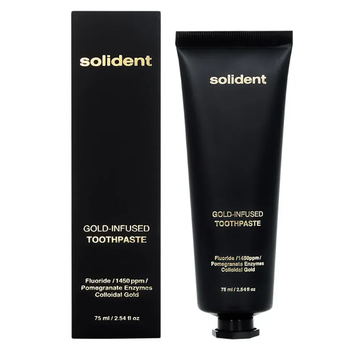 Зубная паста Solident Gold-Infused Toothpaste с коллоидным золотом, 75 мл