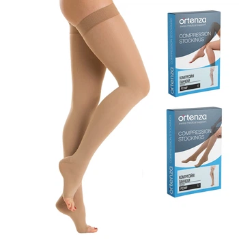 Компрессионные чулки Ortenza (Ортенза) 5203-A и 5203-К ORT 2 класс закрытый носок 2 бежевый