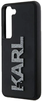 Etui plecki Karl Lagerfeld 3D Rubber Glitter Logo na Samsung Galaxy S23 Plus (S916) Czarne (3666339241940)