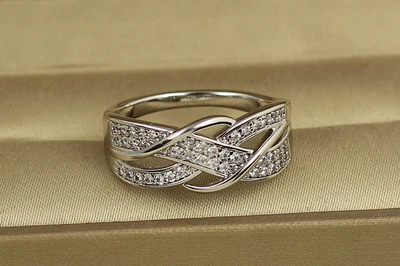 Кольцо Xuping Jewelry Переплет р 18 серебристое