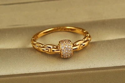 Кольцо Xuping Jewelry Цепная Искра р 19 золотистое
