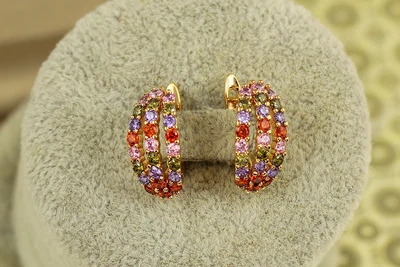 Серьги Xuping Jewelry Радужные серенады 1.7 см золотистые