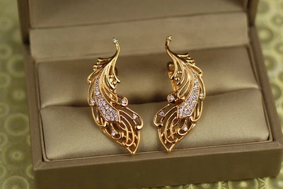 Серьги Xuping Jewelry Пава 3,6 см золотистые
