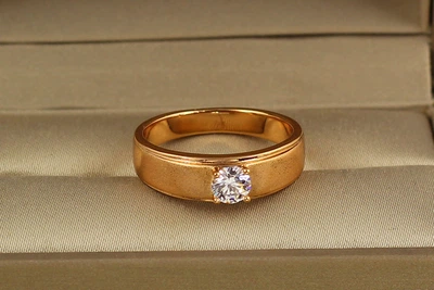Кольцо Xuping Jewelry Помолвка р 19 золотистое