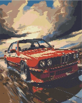Алмазная мозаика/вышивка Авто BMW E34 40*50 см Оригами OD 3324