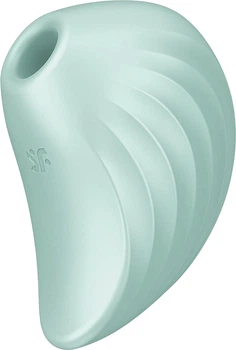 Вакуумный клиторальный стимулятор в виде ракушки Satisfyer Pearl Diver 9.1х5.1 см мятный (4061504037233)